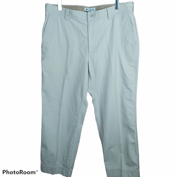 𝅺🍄3/50$🍄 COLUMBIA chino cargo men's pants sz 36 camping travel outdoor - Picture 1 of 8